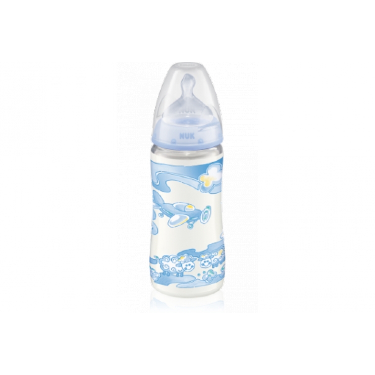 НУК Бутылочка пласт.300мл+соска Baby Blue