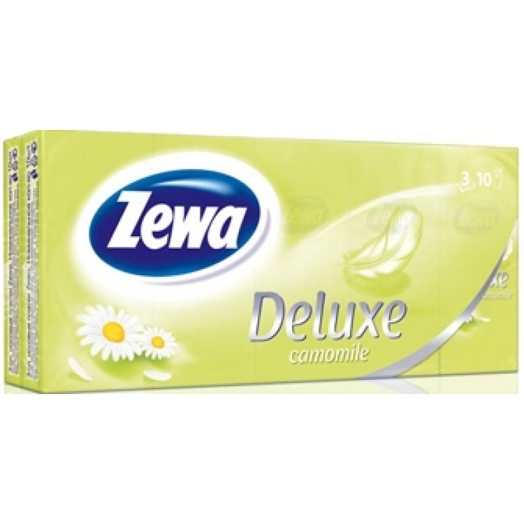 Платки Носовые Zewa Deluxe Kids Ромашка 3 слойные