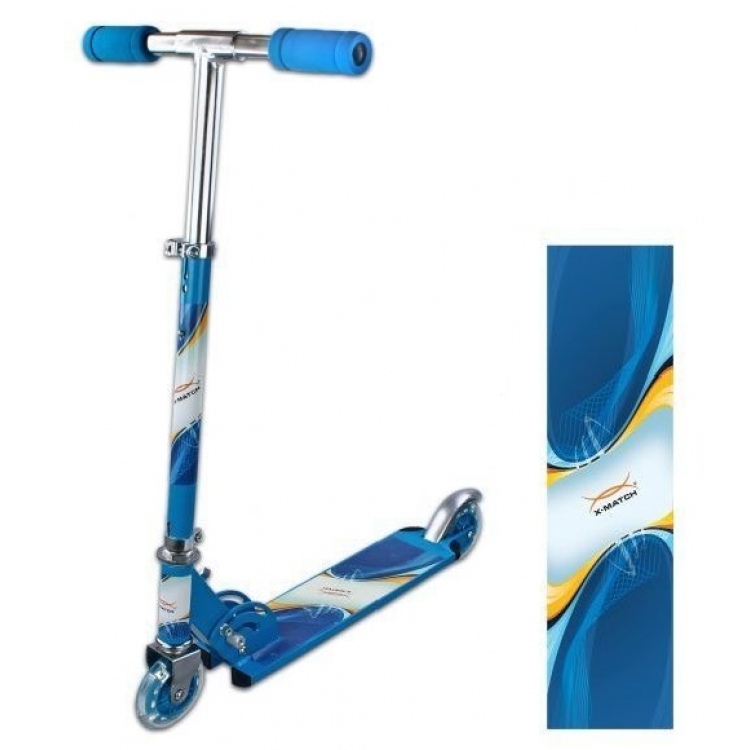 Скутер Olympic, синий, 100 мм PVC светящ., (80%легкосплав., 20% сталь)