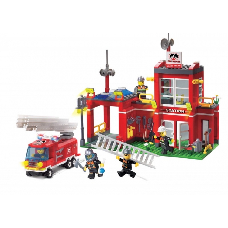 Конструктор "Пожарная часть" Brick 910, 380 деталей