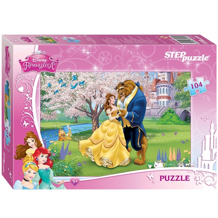 Пазл 104 детали - DISNEY "Красавица и Чудовище" (картонные)