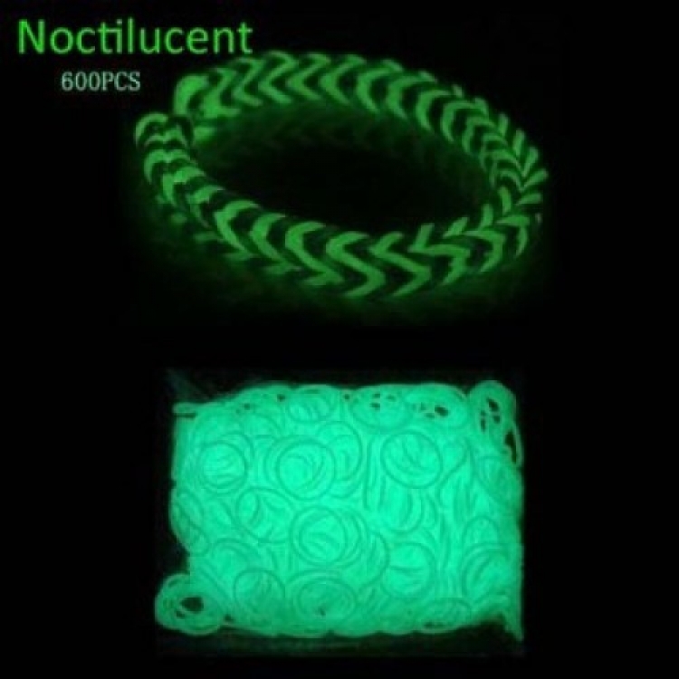 Резинки для плетения Loom Bands 600 шт. Светятся в темноте