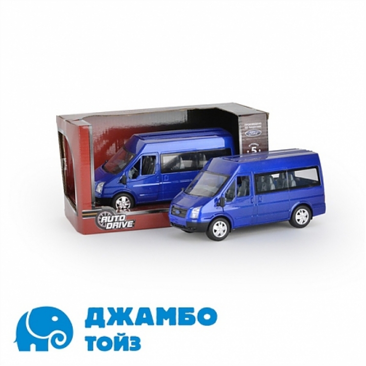 Форд Транзит 1:32, инерц., пластиковая машинка, свет J10005