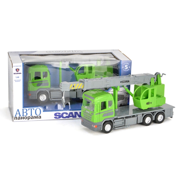 Машинка (пластиковая) SCANIA 1:40, инерционная