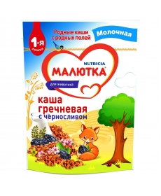 Малютка каша 220г мол. Гречка/Чернослив Малютка каша 220г мол. Гречка/Чернослив