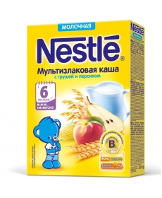 Nestle Каша Молочная Мультизлак/Груша/Персик 220г