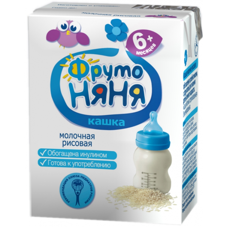ФрутоНяня Каша Молочная Рис/Пребиотики 200г