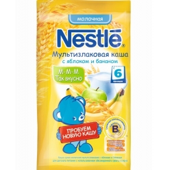 Nestle Каша Молочная Мультизлаковая с Яблоком и Бананом 35г