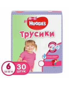 Huggies Подгузники-трусики для девочек (6) 16-22 кг - 30 шт.