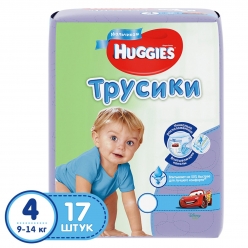 Huggies Подгузники-трусики для мальчиков (4) 9-14 кг - 17 шт