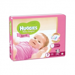 Huggies Ultra Comfort Подгузники для девочек (3) 5-9 кг - 94 шт.
