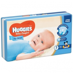 Huggies Ultra Comfort Подгузники для мальчиков (3) 5-9 кг - 56 шт