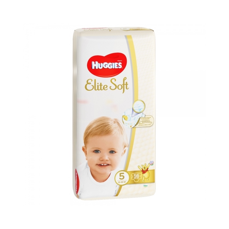 Подгузники Huggies Elite Soft (5) 12-22 кг 56 шт
