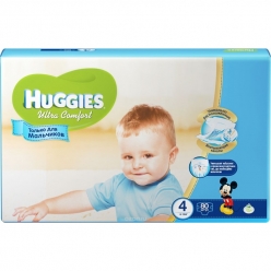 Huggies Ultra Comfort для мальчиков 4 8-14кг 80шт