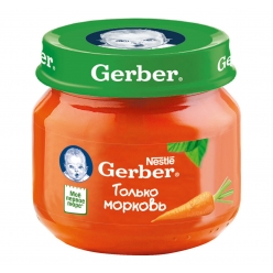 Gerber пюре 80г Морковь