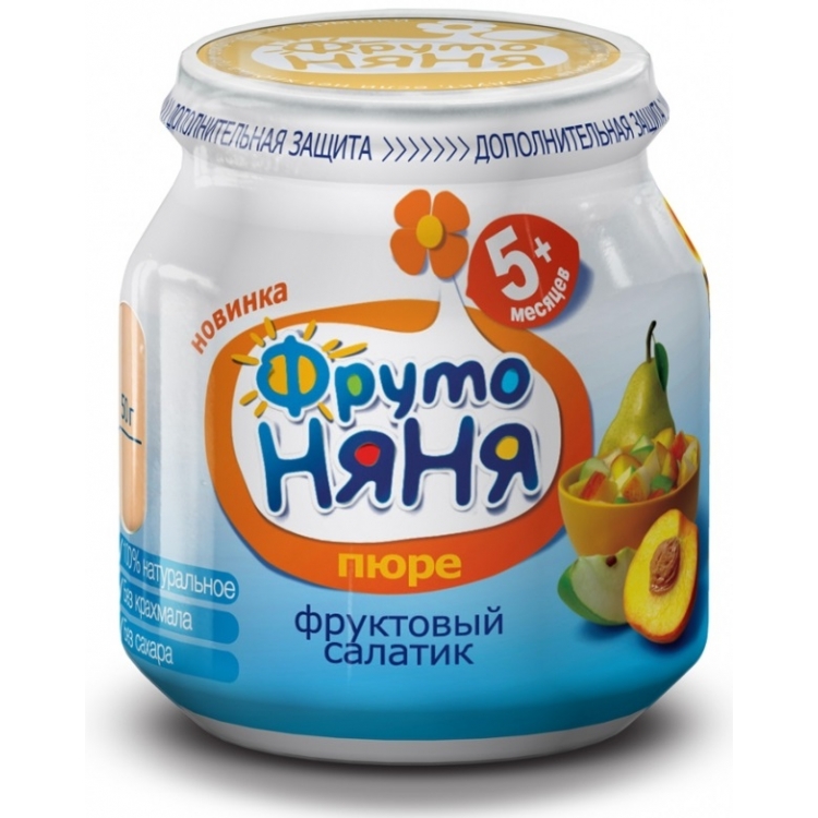ФрутоНяня Пюре 100г Фруктовый Салатик