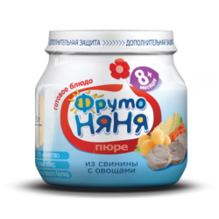 ФрутоНяня Пюре 100г Свинина/Картофель/Морковь/Капуста