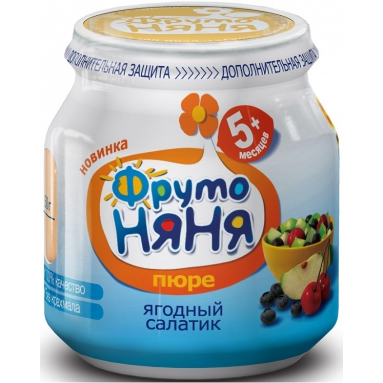 ФрутоНяня Пюре 100г Ягодный Салатик