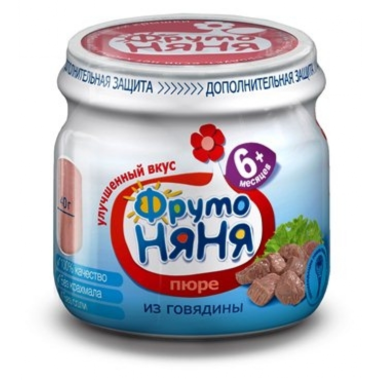 ФрутоНяня Пюре 80г Говядина
