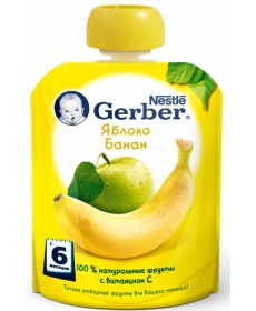 Gerber пюре Яблоко/Банан 90г