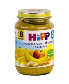 HIPP Пюре 190г Зерновая каша/Яблоко/Банан