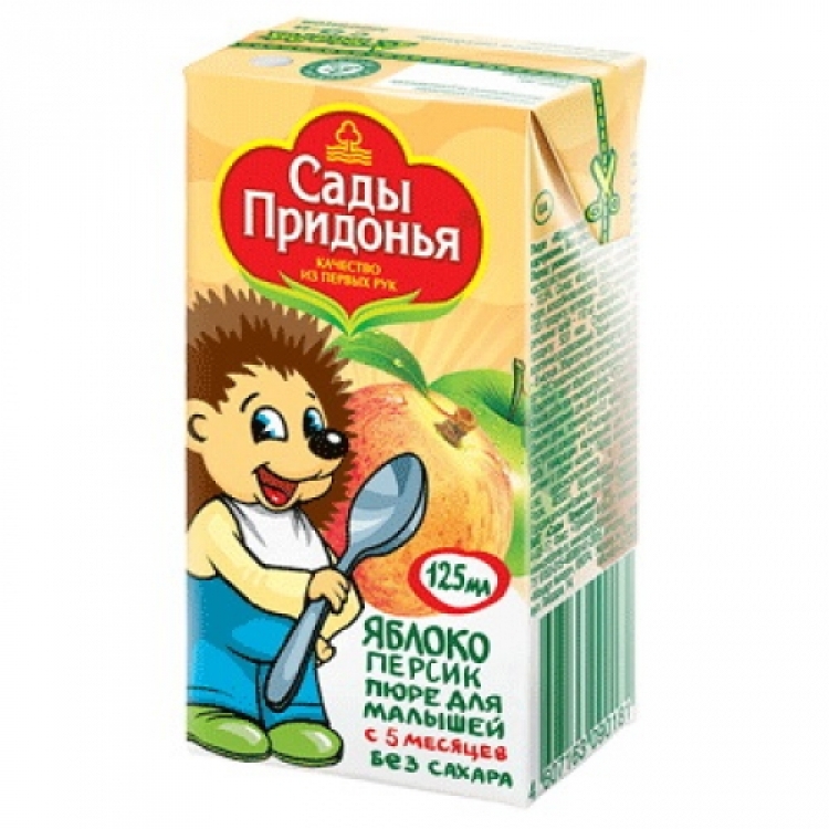 Сады Придонья Пюре 125г Яблоко/Персик