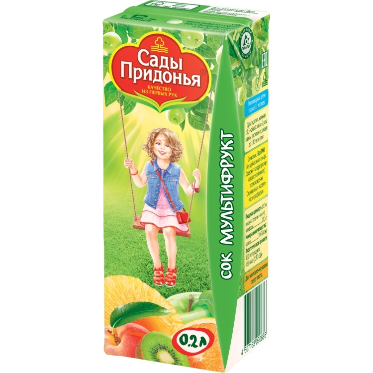 Сады Придонья Сок 0,2л Мультифрукт
