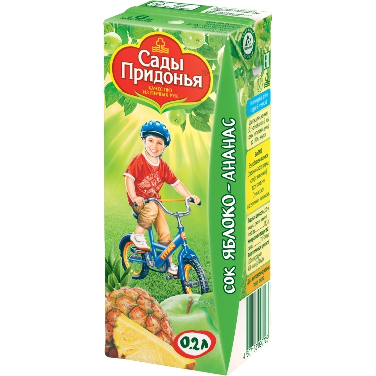 Сады Придонья Сок 0,2л Яблоко/Ананас