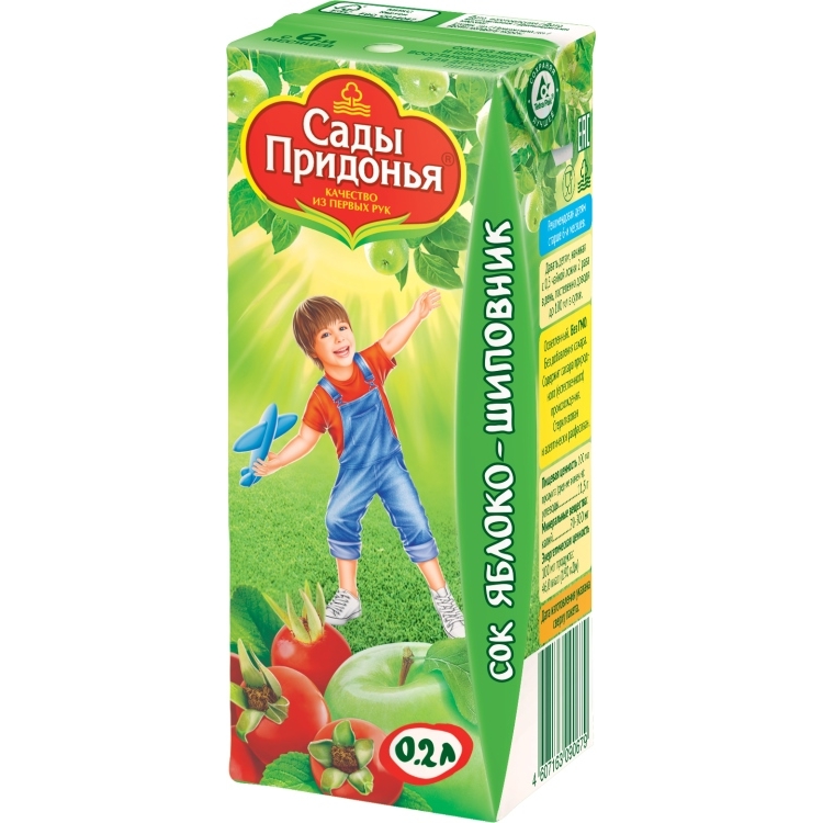 Сады Придонья Сок 0,2л Яблоко/Шиповник