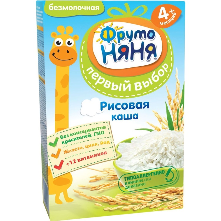ФрутоНяня Каша 200г безмолочная Рис