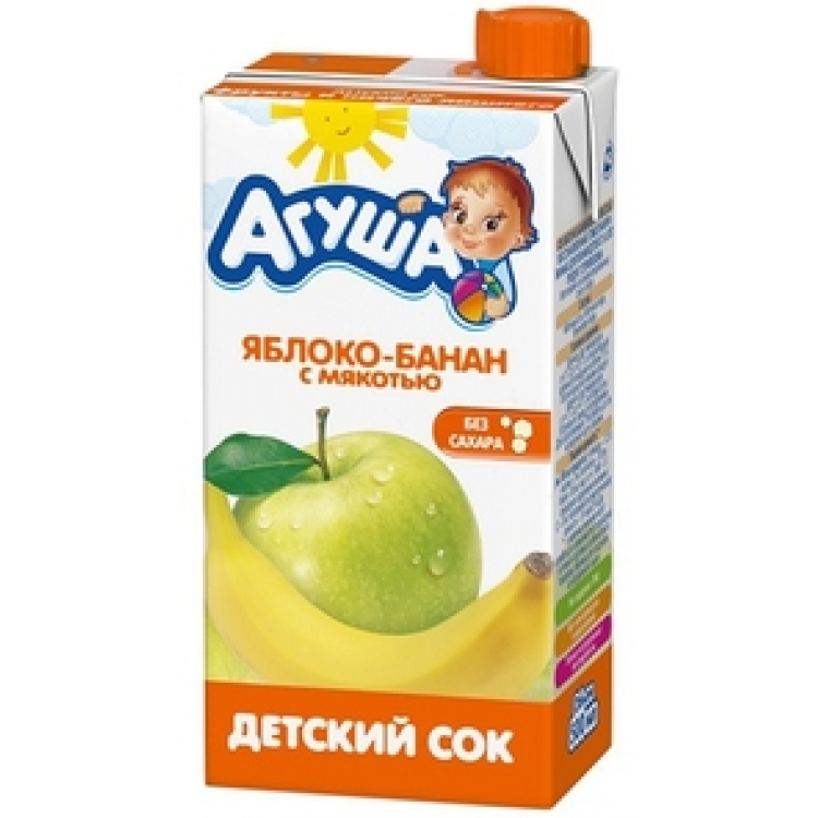 Агуша Сок Яблоко/Банан/Мякоть 500мл