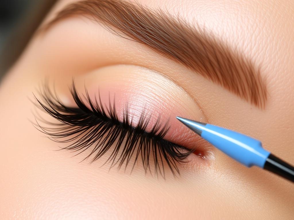 Eyelash lamination for a photoshootфото